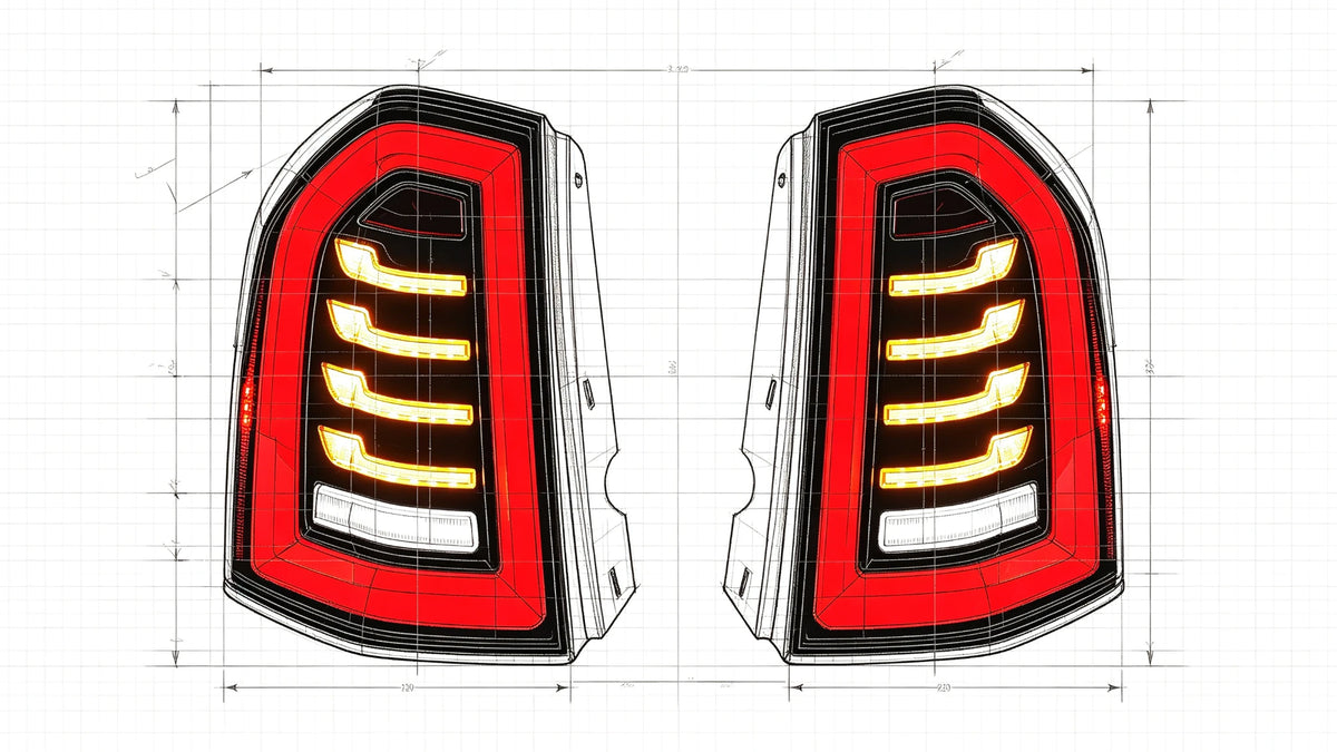 2011-2014 Chrysler 300/300C Sequential LED Tail Lights Assembly