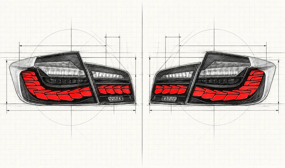 2011-2016 BMW 5 Series F10 / M5 F10 Sequential LED Tail Lights Assembly — 4-Piece Set
