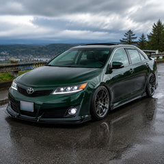 2012-2014 Toyota Camry LED Triple Projector Headlights Assembly — lights on after rain look — H-CAM12-A