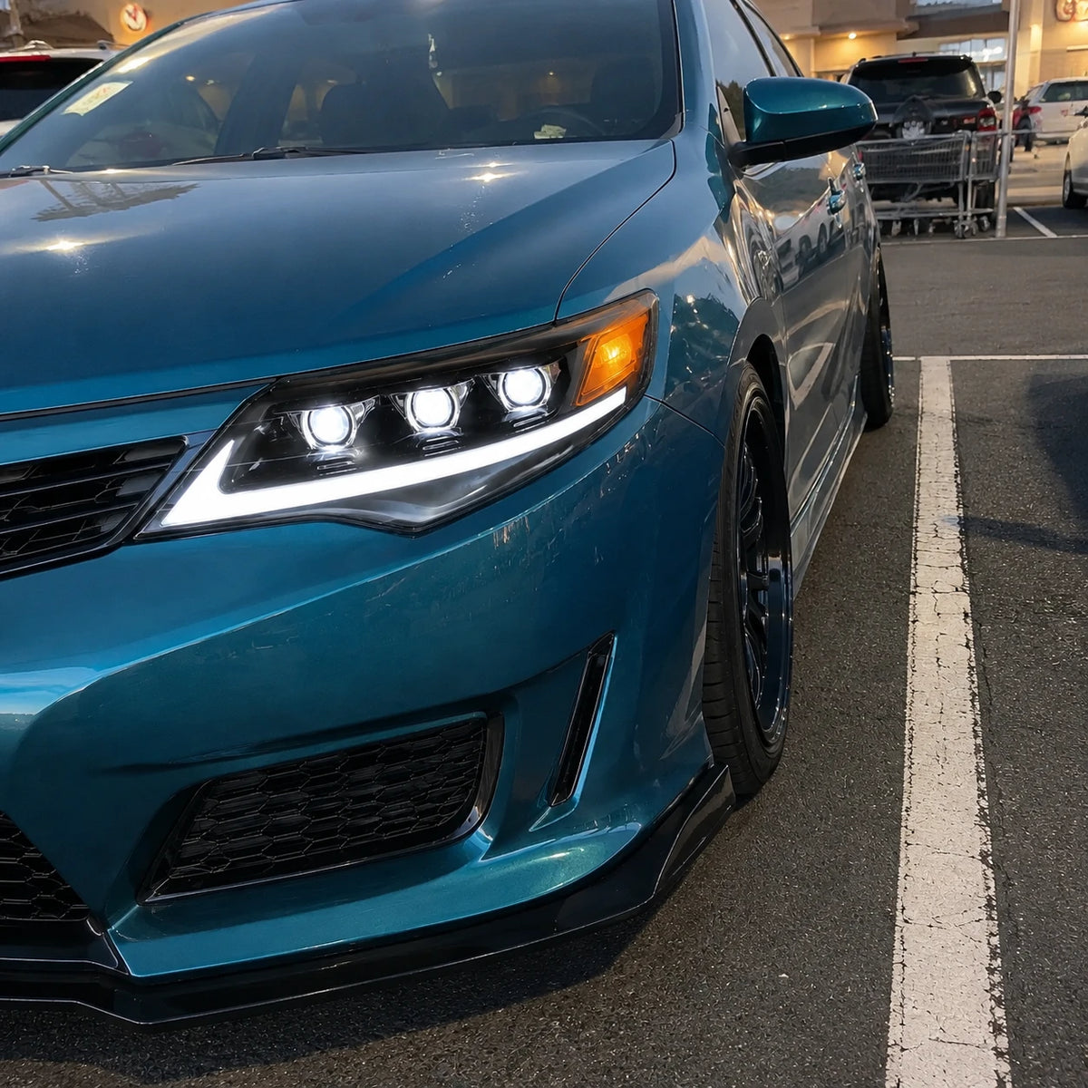 2012-2014 Toyota Camry LED Triple Projector Headlights Assembly — parking lot turn heads — H-CAM12-A