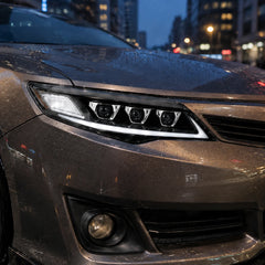 2012-2014 Toyota Camry LED Triple Projector Headlights Assembly — confidence after rain — H-CAM12-CW