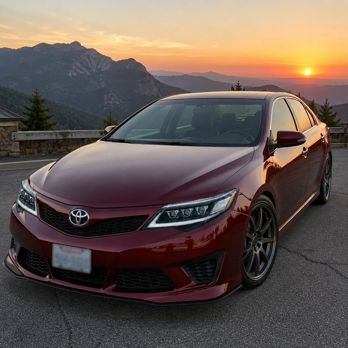 2012-2014 Toyota Camry LED Triple Projector Headlights Assembly — light-off outstanding — H-CAM12-CW