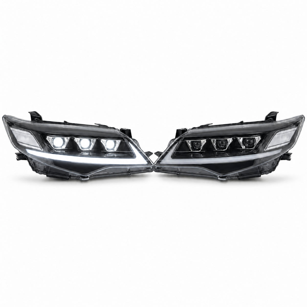 2012-2014 Toyota Camry LED Triple Projector Headlights Assembly — main product view — H-CAM12-CW