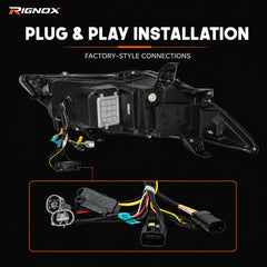 2012-2014 Toyota Camry LED Triple Projector Headlights Assembly-15