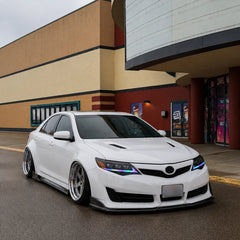 2012-2014 Toyota Camry LED Triple Projector Headlights Assembly — mall front view — H-CAM12-RGB