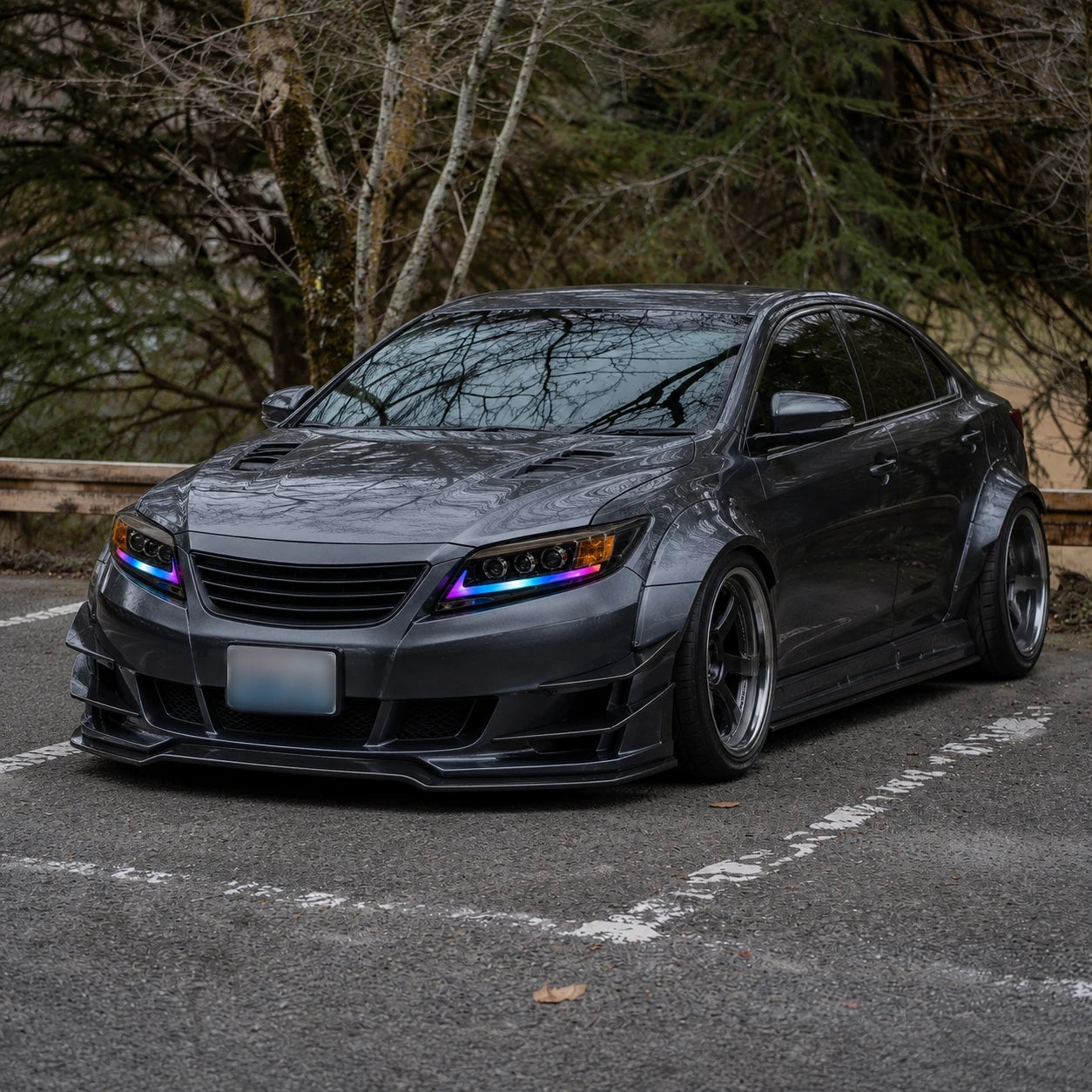 2012-2014 Toyota Camry LED Triple Projector Headlights Assembly — parking outdoor — H-CAM12-RGB