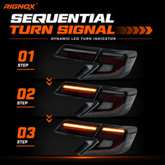 2012-2014 Toyota Camry XV50 Sequential LED Tail Lights Assembly — sequential turn signal — T-CAM12-SR