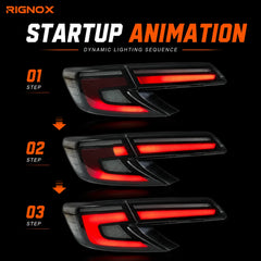 2012-2014 Toyota Camry XV50 Sequential LED Tail Lights Assembly — start-up animation — T-CAM12-SR