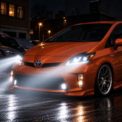 2012-2015 Toyota Prius (XW30) LED Projector Headlights Assembly — Pair — Night driving beam output — H-PRI12-D