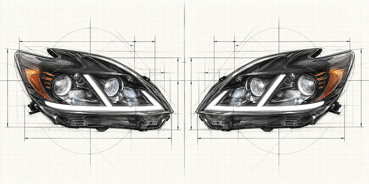 2012-2015 Toyota Prius (XW30) LED Projector Headlights Assembly — Pair