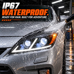 2012-2015 Toyota Prius (XW30) LED Projector Headlights Assembly — Pair — IP67 waterproof test — H-PRI12-D