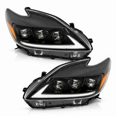 2012-2015 Toyota Prius (XW30) LED Projector Headlights Assembly — Pair — Pair on white background — H-PRI12-T