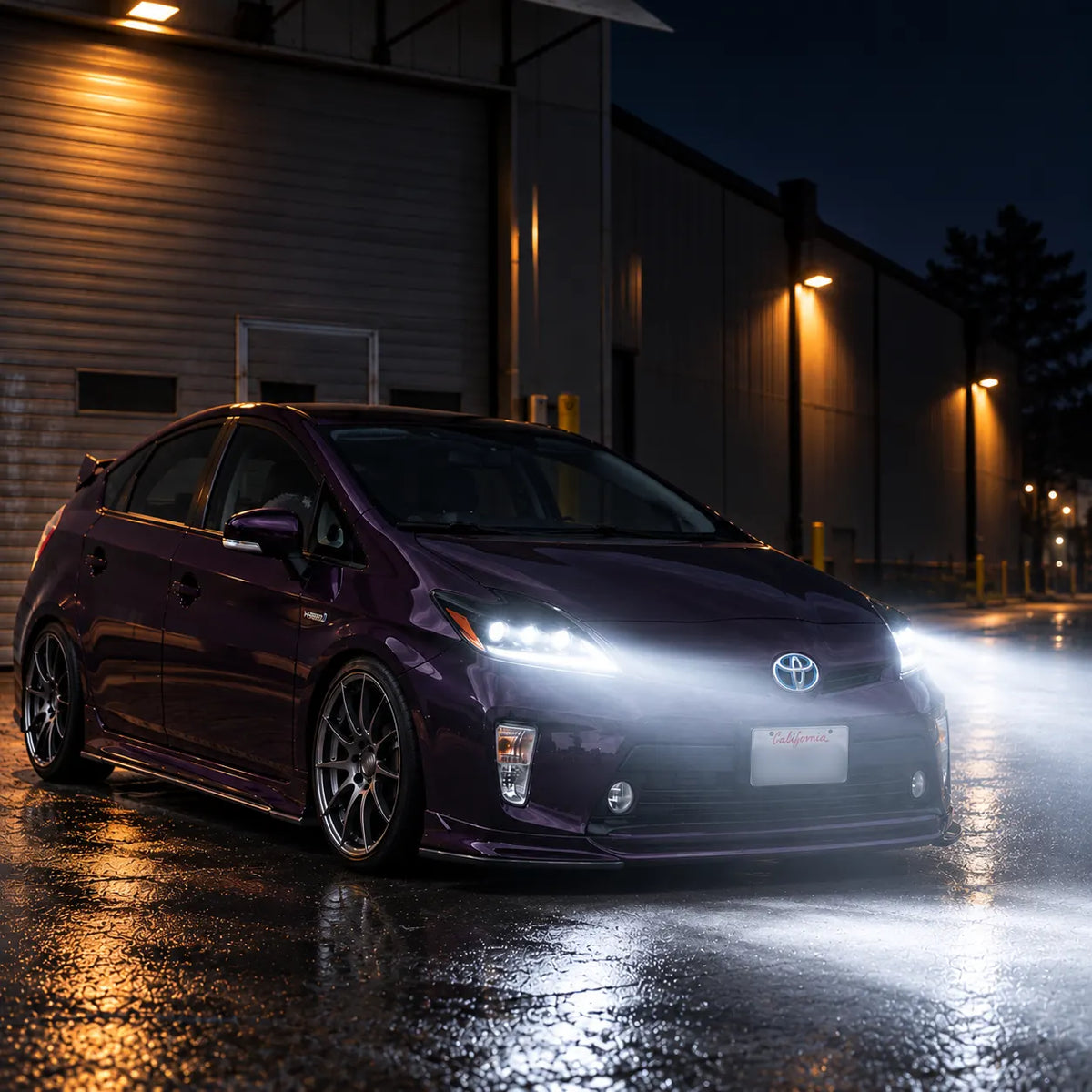 2012-2015 Toyota Prius (XW30) LED Projector Headlights Assembly — Pair — Night driving beam output — H-PRI12-T