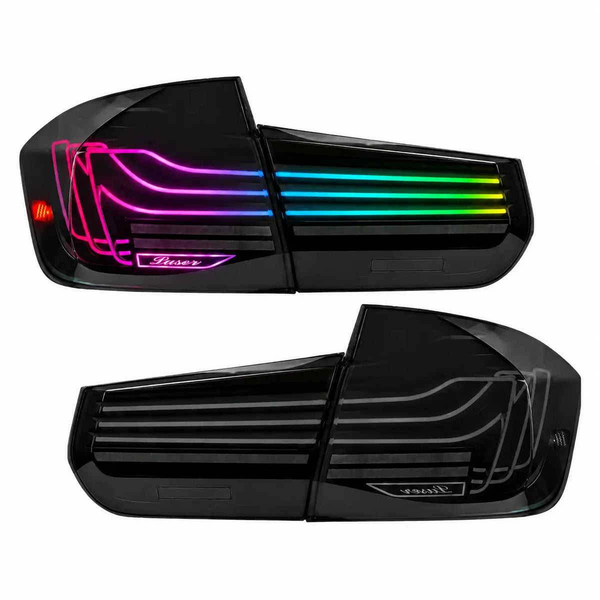 2012-2018 BMW 3 Series F30 Sequential Laser LED Tail Lights — main product view — T-3F30-SRGB