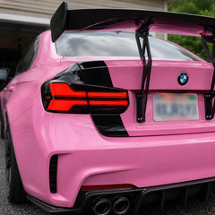 2012-2018 BMW 3 Series F30 / M3 F80 Sequential LED Tail Lights Assembly — lights-on close-up — T-3F30-Y-SR