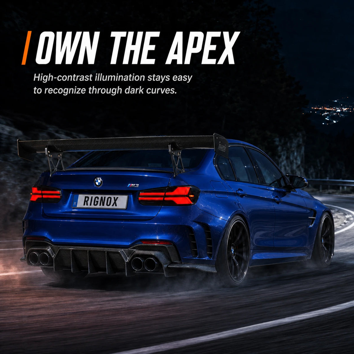 2012-2018 BMW 3 Series F30 / M3 F80 Sequential LED Tail Lights Assembly — own the apex — T-3F30-Y-SR