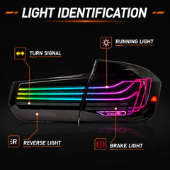 2012-2018 BMW 3 Series F30 Sequential Laser LED Tail Lights — lights identification — T-3F30-SRGB