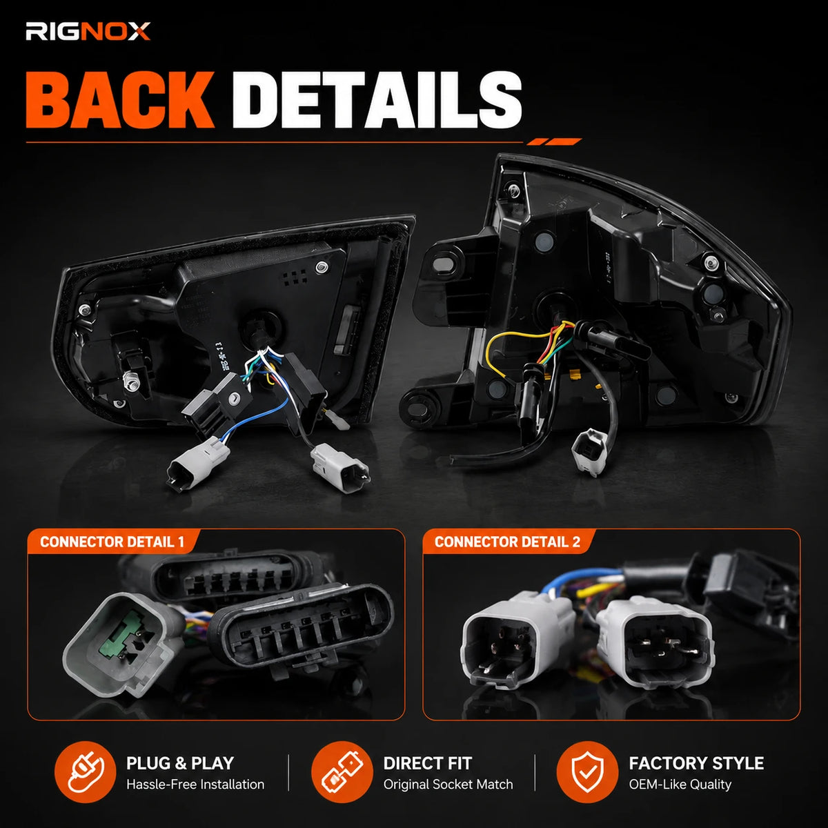 2012-2018 BMW 3 Series F30 Sequential Laser LED Tail Lights — back details — T-3F30-SW