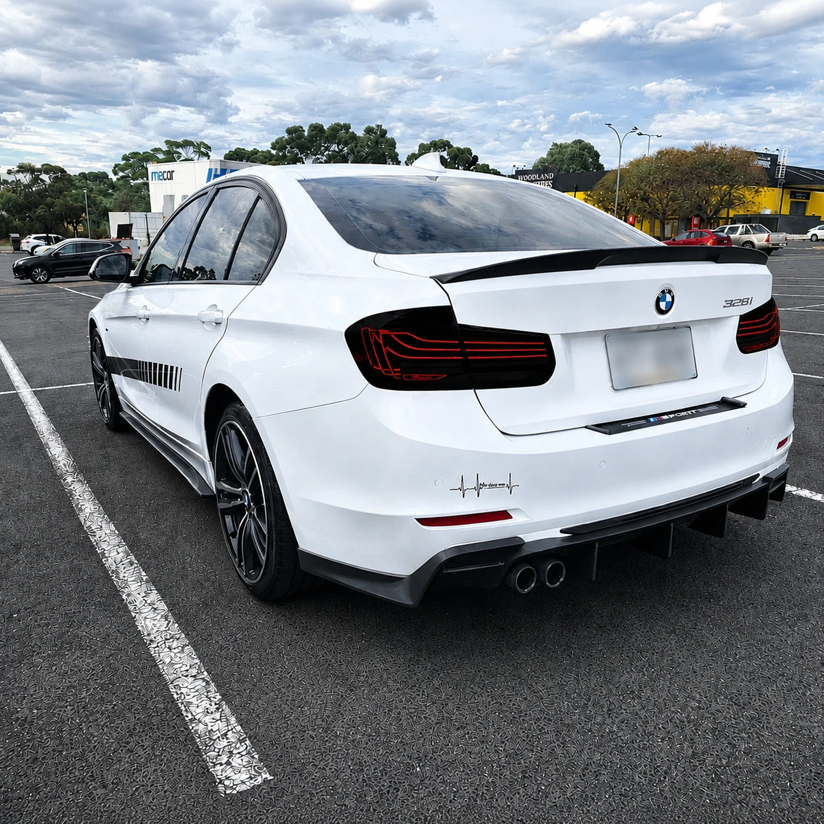 2012-2018 BMW 3 Series F30 Sequential Laser LED Tail Lights — parking lot look — T-3F30-SW