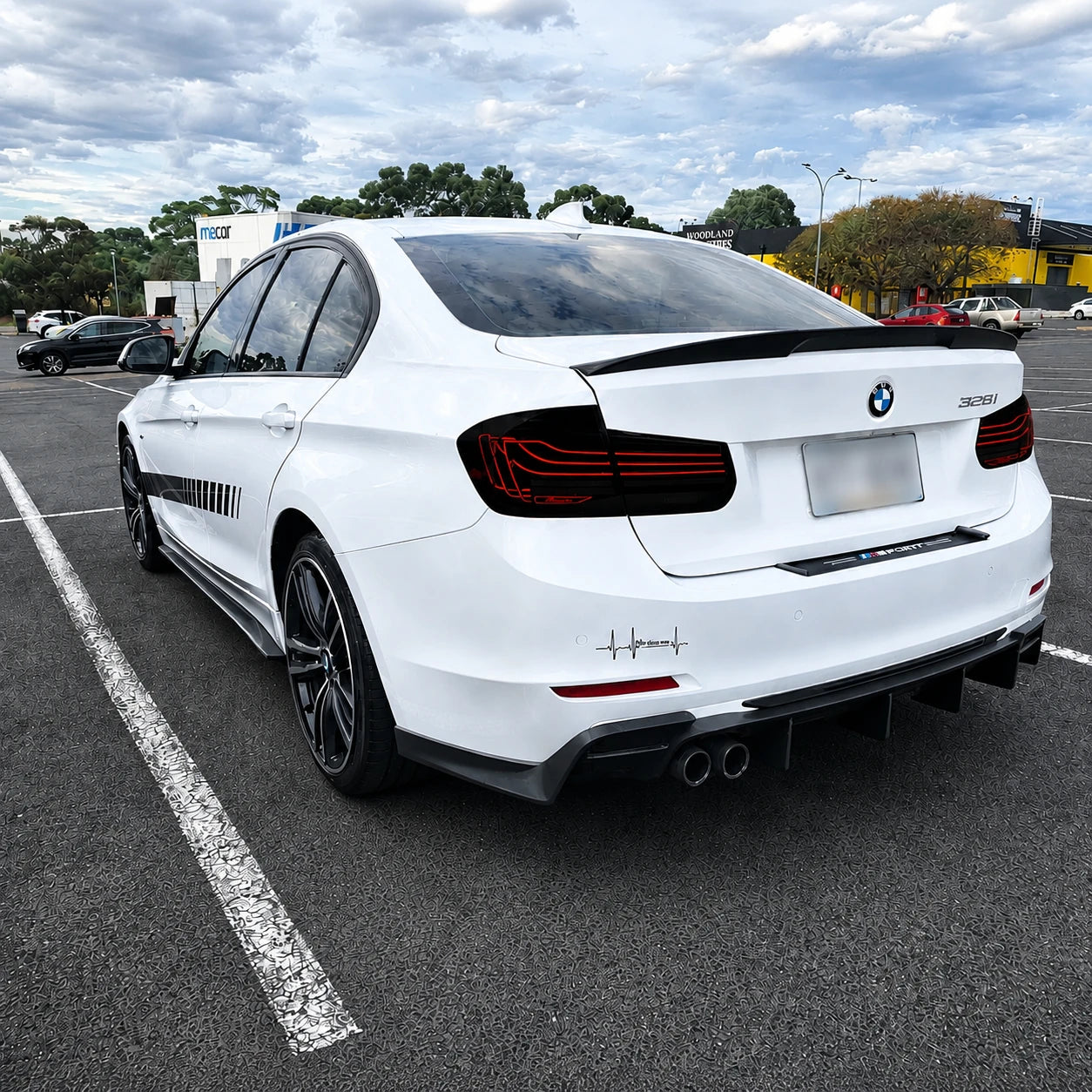 2012-2018 BMW 3 Series F30 Sequential Laser LED Tail Lights — parking lot look — T-3F30-SW