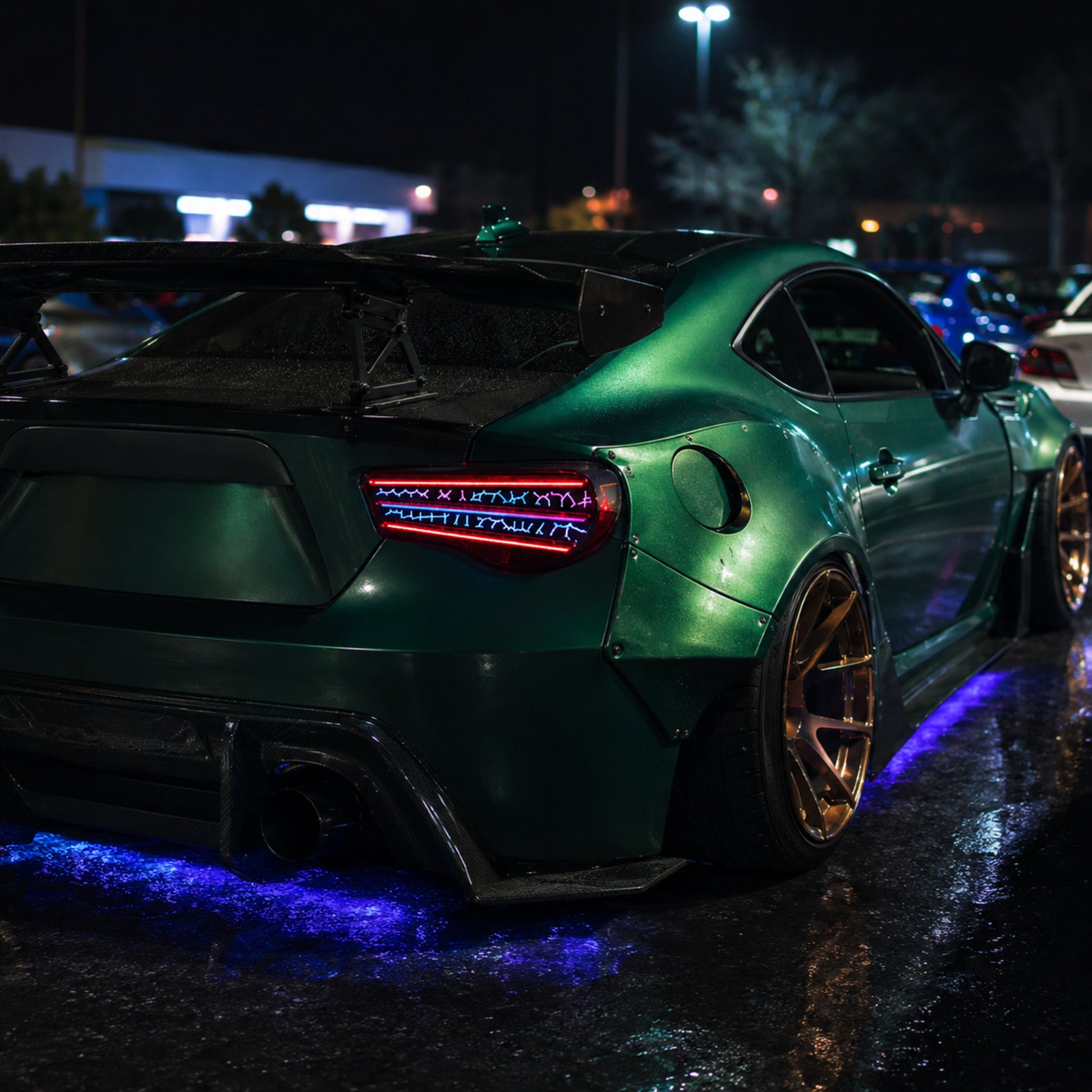 2012-2020 Toyota GT86 / Subaru BRZ / Scion FR-S Sequential LED Tail Lights — RGB rear45 - T-GT86-SRGB