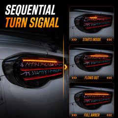 2012-2020 Toyota GT86 / Subaru BRZ / Scion FR-S Sequential LED Tail Lights — RGB sequential signal - T-GT86-SRGB