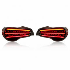 2012-2020 Toyota GT86 / Subaru BRZ / Scion FR-S Sequential LED Tail Lights — smoke red white background main - T-GT86-SR