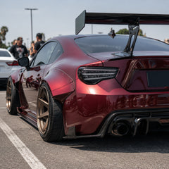 2012-2020 Toyota GT86 / Subaru BRZ / Scion FR-S Sequential LED Tail Lights — smoked white daytime unlit rear - T-GT86-SW