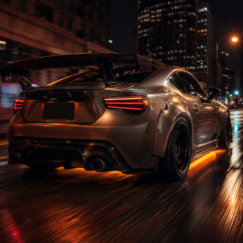 2012-2020 Toyota GT86 / Subaru BRZ / Scion FR-S Sequential LED Tail Lights — smoked white night dynamic effect - T-GT86-SW