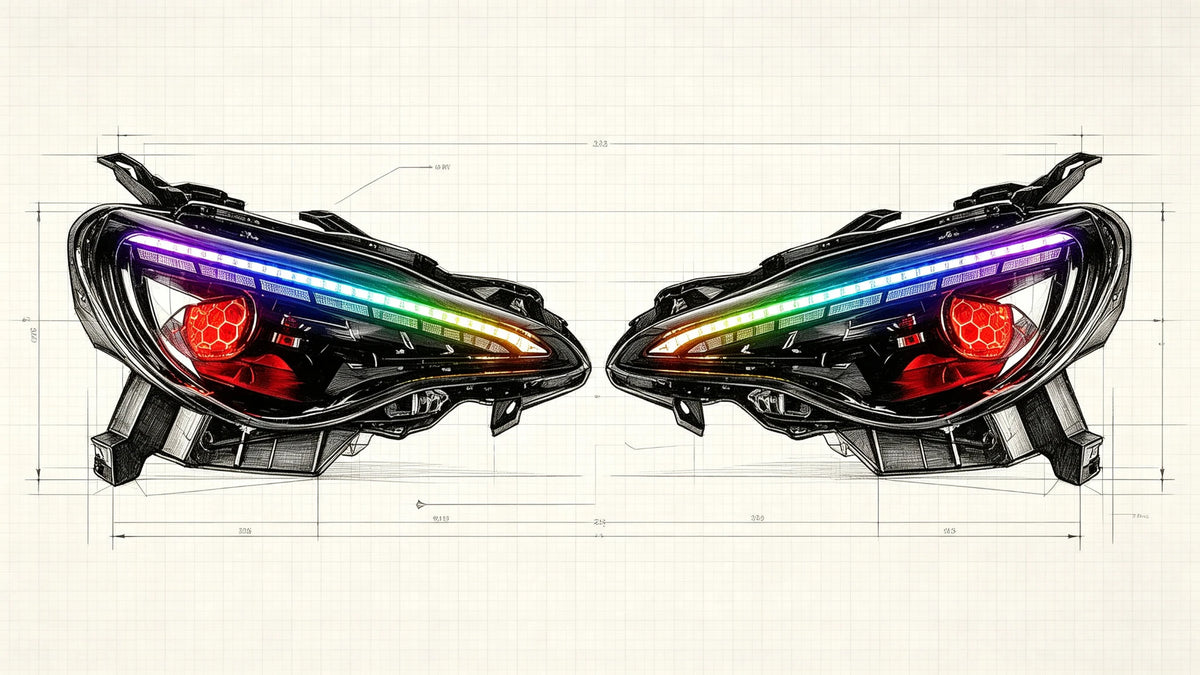 2012-2020 Toyota GT86 / Subaru BRZ / Scion FR-S LED Projector Headlights Assembly Demon Eye RGB