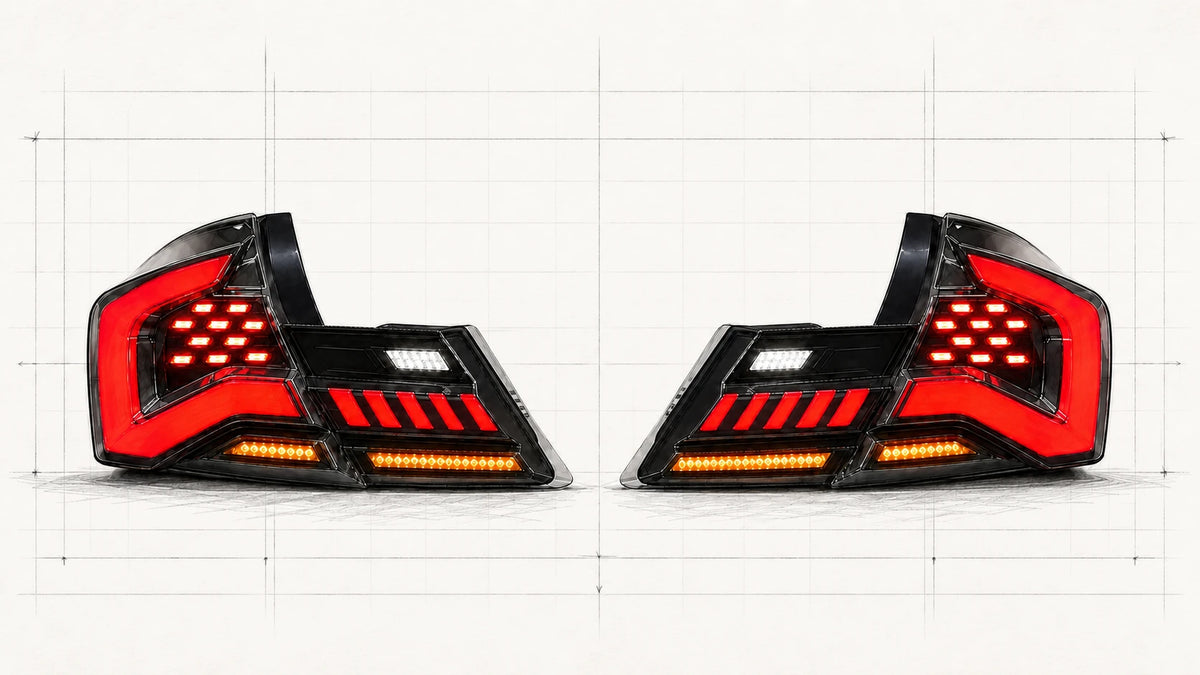 2013-2015 Honda Civic 9th Gen Sedan Sequential LED Tail Lights Assembly
