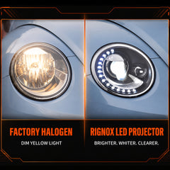 2013-2018 Volkswagen Beetle Projector Headlights (without bulb) — clear sequential function01 — H-BTL13