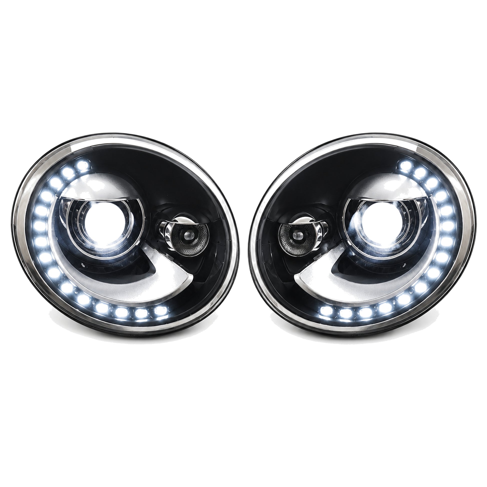2013-2018 Volkswagen Beetle Projector Headlights (without bulb) — clear sequential main01 — H-BTL13