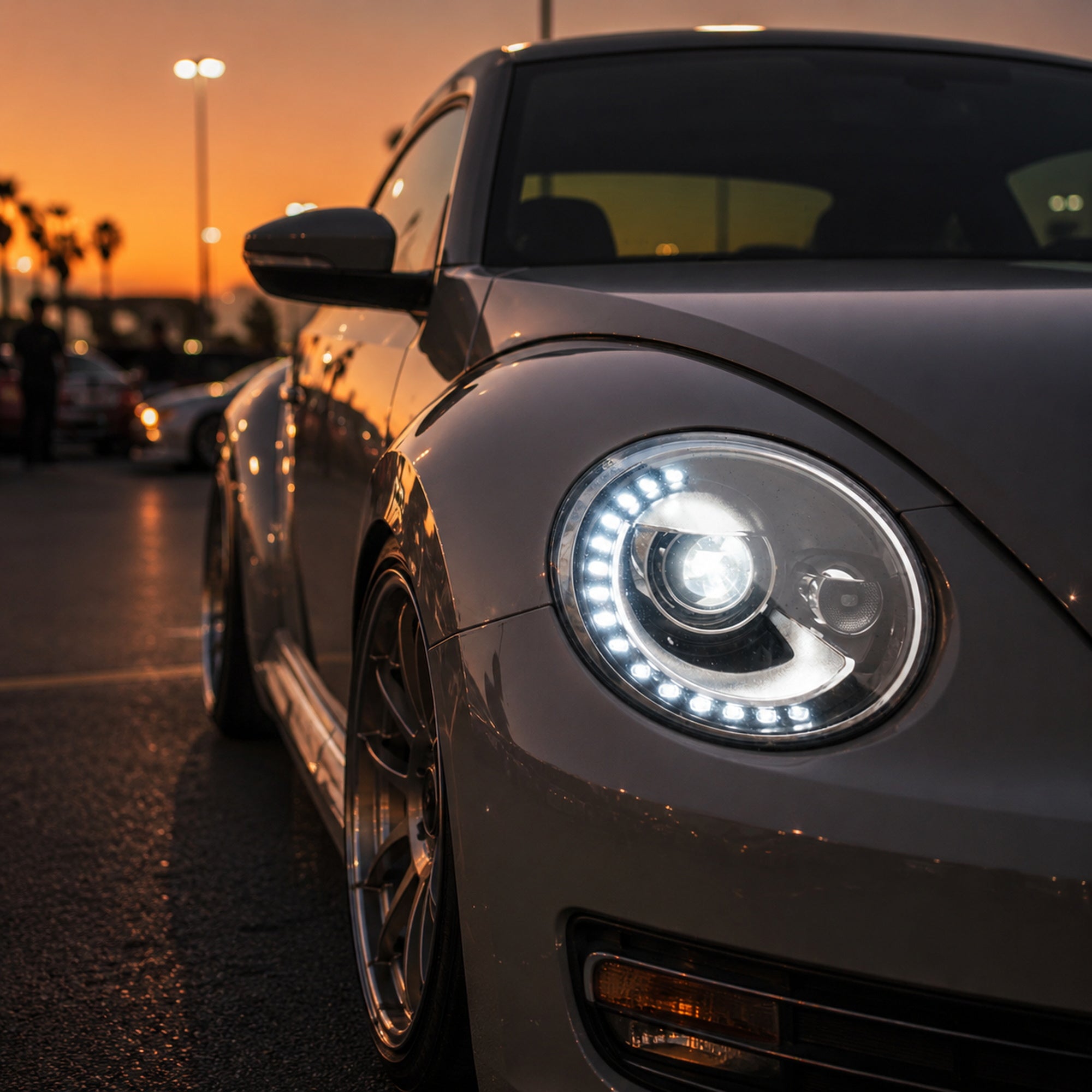 2013-2018 Volkswagen Beetle Projector Headlights (without bulb) — clear sequential scene02 — H-BTL13