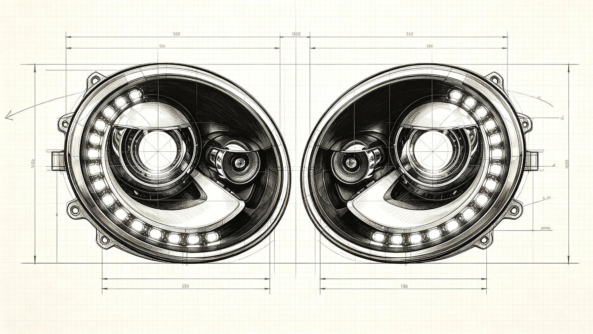 2013-2019 Volkswagen Beetle A5/PQ35 Projector Headlights Assembly (without bulb)