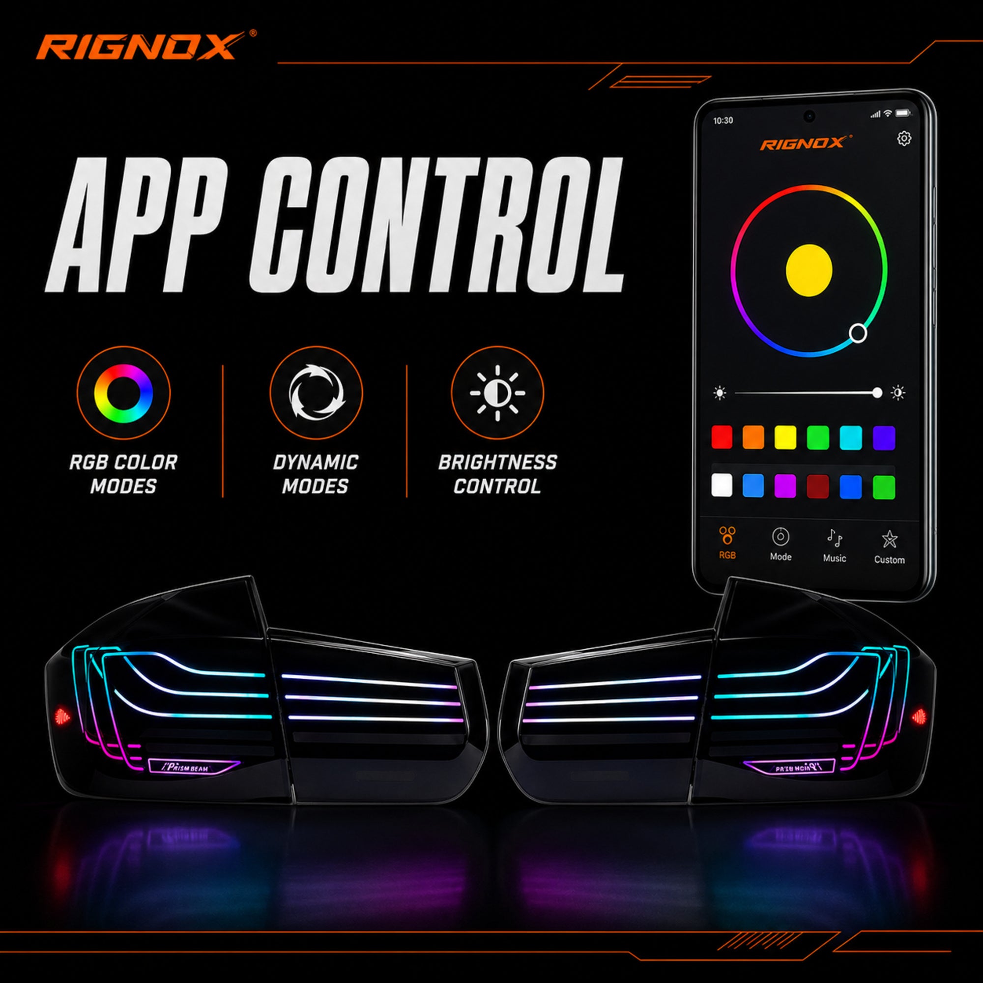 2013-2019 BMW 3 Series F30/F35 Sequential Laser LED Tail Lights — rgblaser line app control - T-3F30-SRGB