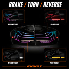2013-2019 BMW 3 Series F30/F35 Sequential Laser LED Tail Lights — rgblaser line function - T-3F30-SRGB