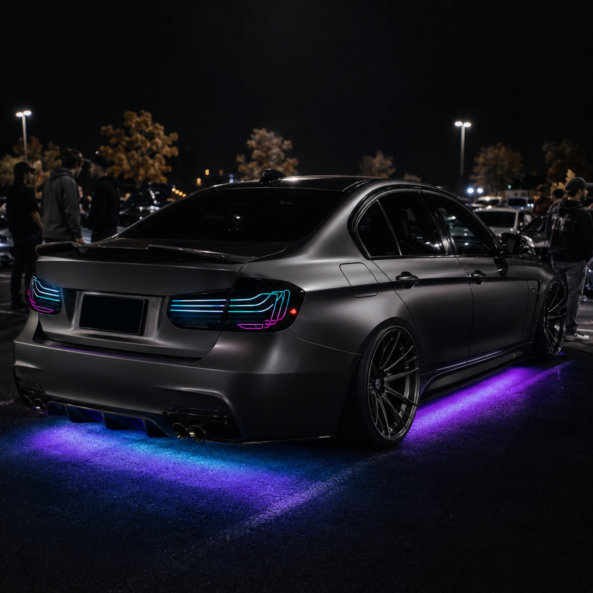 2013-2019 BMW 3 Series F30/F35 Sequential Laser LED Tail Lights — rgblaser line rgbcolors - T-3F30-SRGB