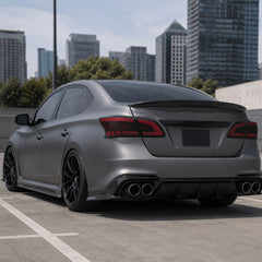 2013-2019 Nissan Sentra Sequential LED Tail Lights — smoke red sequential turn signal daytime unlit no text