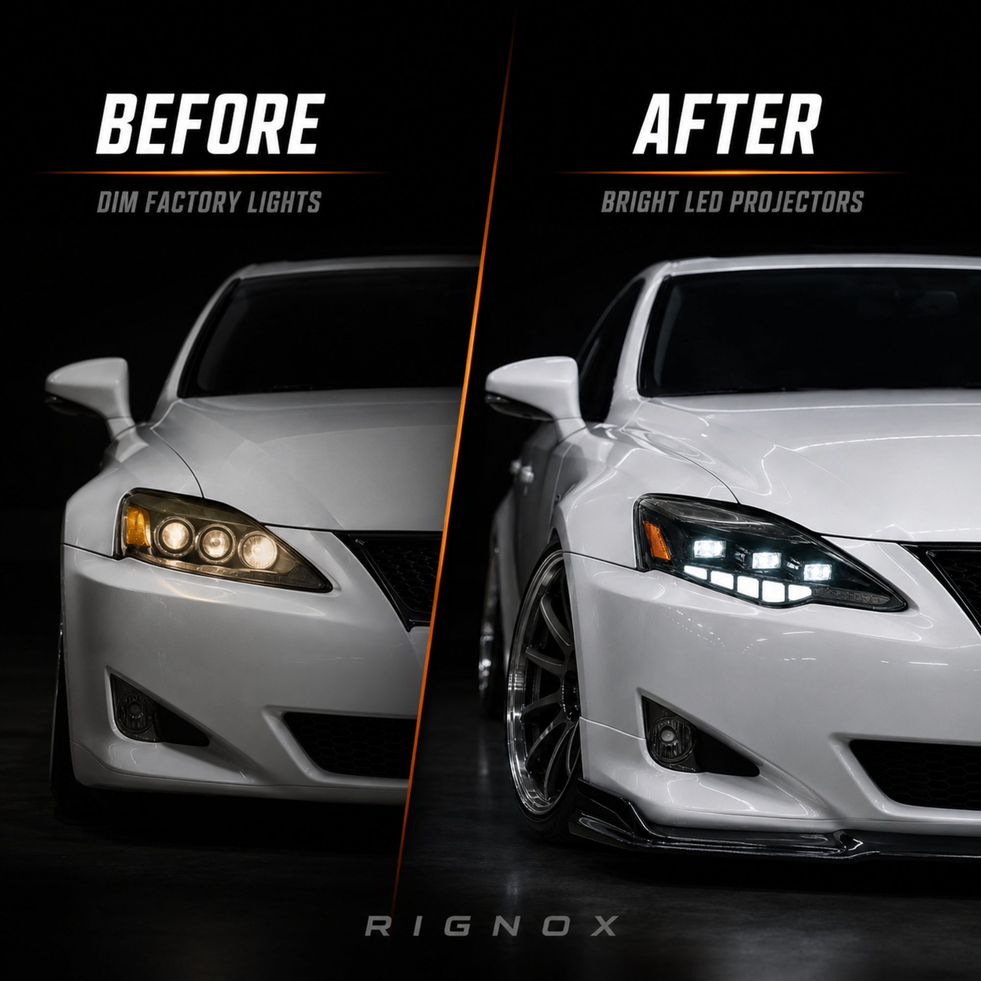 2014-2016 Lexus IS250 / IS200t / IS300 / IS350 LED Projector Headlights | Sequential