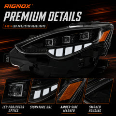 2014-2016 Lexus IS250 / IS200t / IS300 / IS350 LED Triple Projector Headlights — sequential premium details