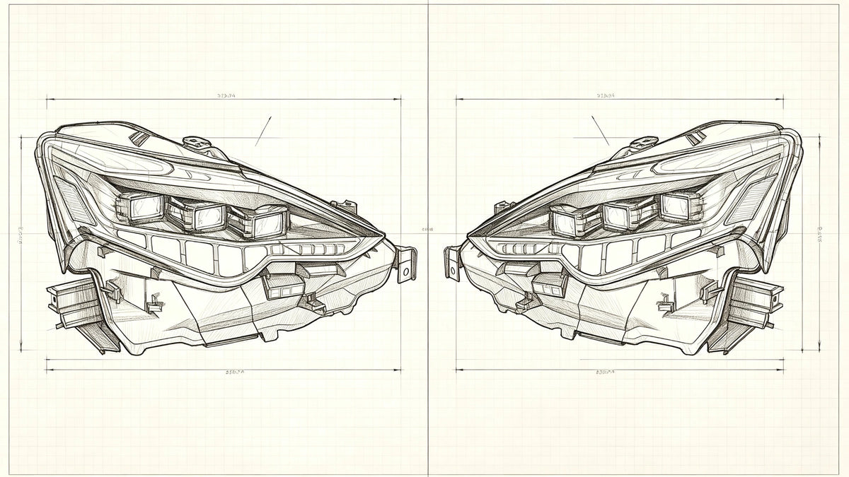 2014-2016 Lexus IS250 / IS200t / IS300 / IS350 LED Triple Projector Headlights Assembly
