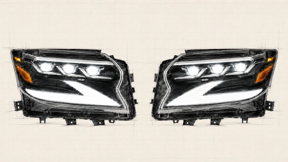 2014-2019 Lexus GX460 LED Triple Projector Headlights Assembly