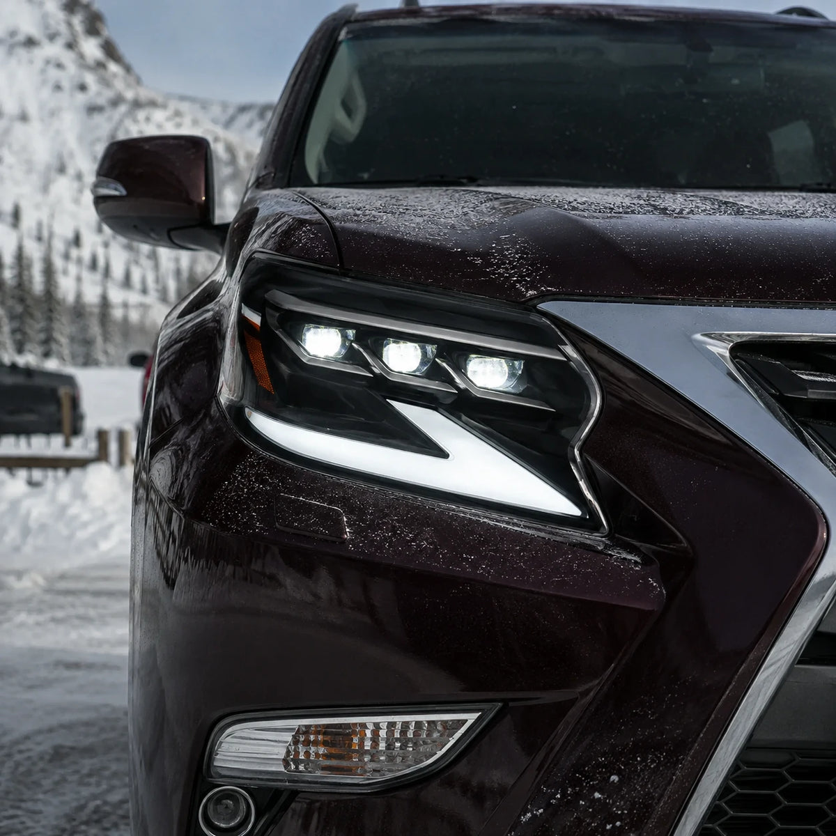 2014-2019 Lexus GX460 LED Triple Projector Headlights Assembly — light in  snow show — H-GX460-14