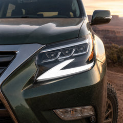2014-2019 Lexus GX460 LED Triple Projector Headlights Assembly — light-off close-up — H-GX460-14