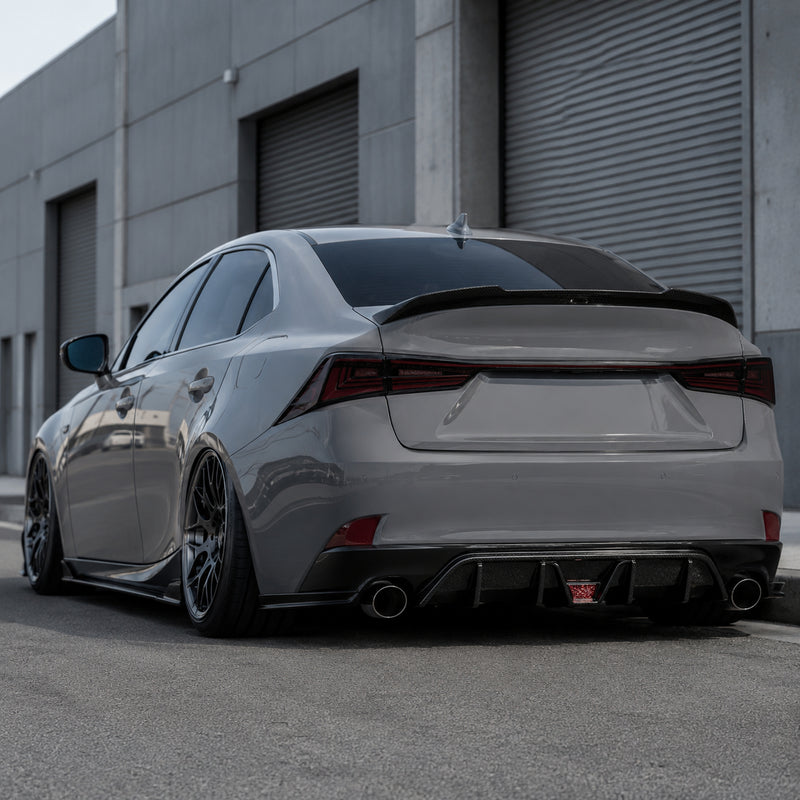2014-2020 Lexus IS250/IS350/ISF Sequential LED Tail Lights — smoked red day unlit - T-IS14-SR