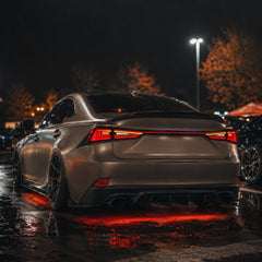 2014-2020 Lexus IS250/IS350/ISF Sequential LED Tail Lights — smoked red street build - T-IS14-SR