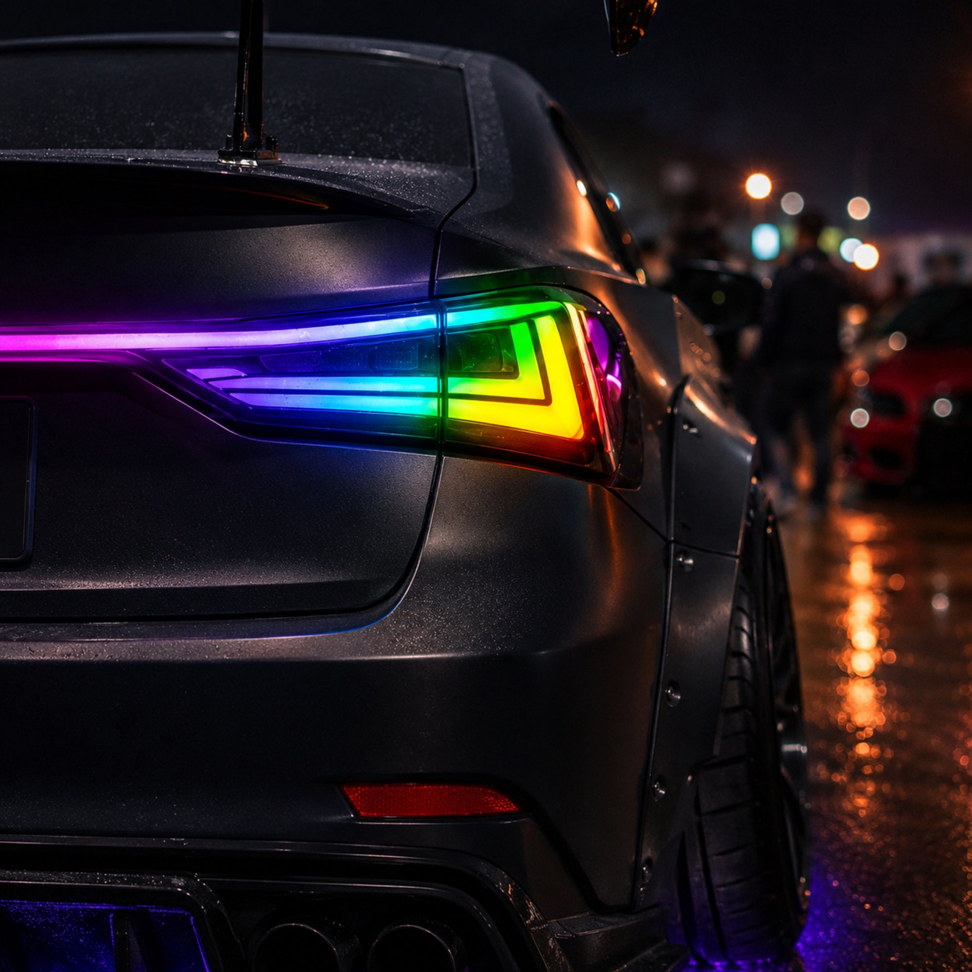 2014-2020 Lexus IS250/IS350/ISF Sequential LED Tail Lights — sequential LED close up04 - T-IS14-SRGB