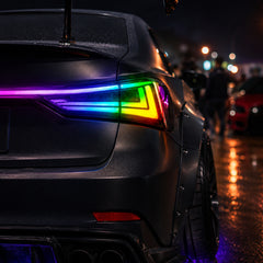 2014-2020 Lexus IS250/IS350/ISF Sequential LED Tail Lights — sequential LED close up04 - T-IS14-SRGB