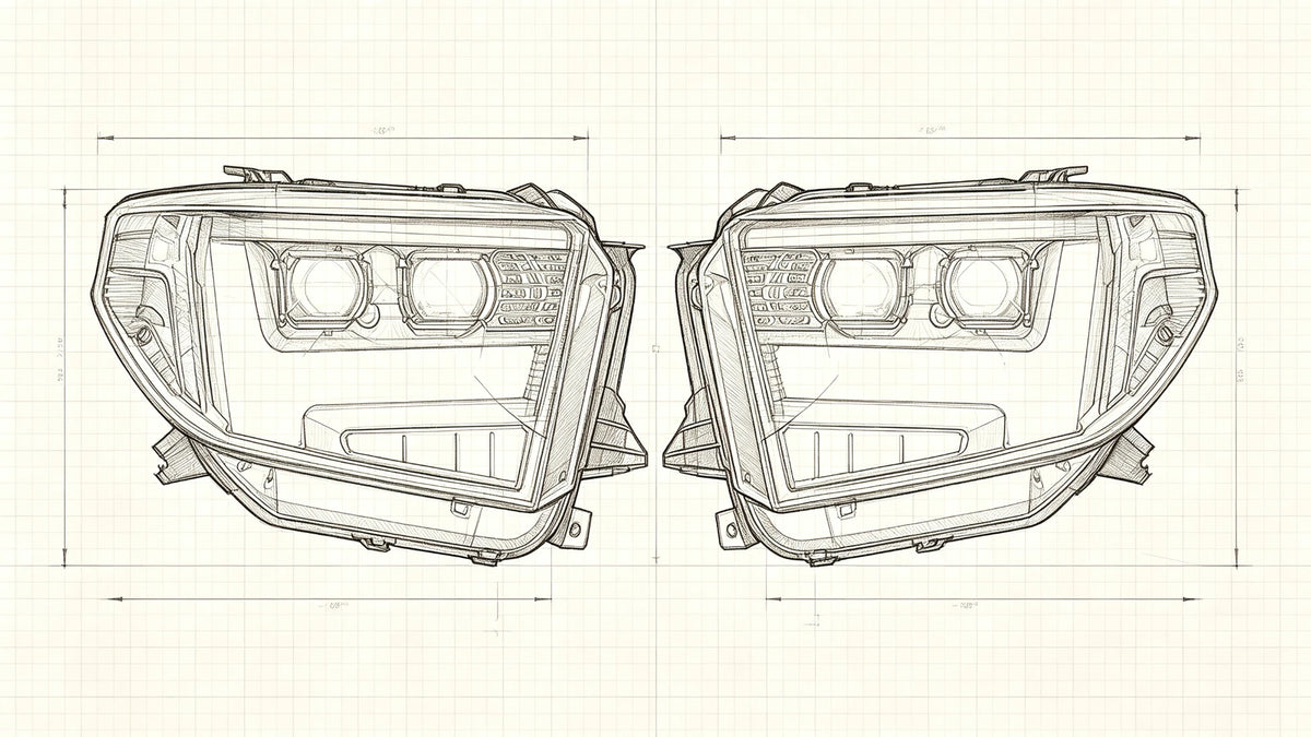 2014-2021 Toyota Tundra LED Dual Projector Headlights Assembly